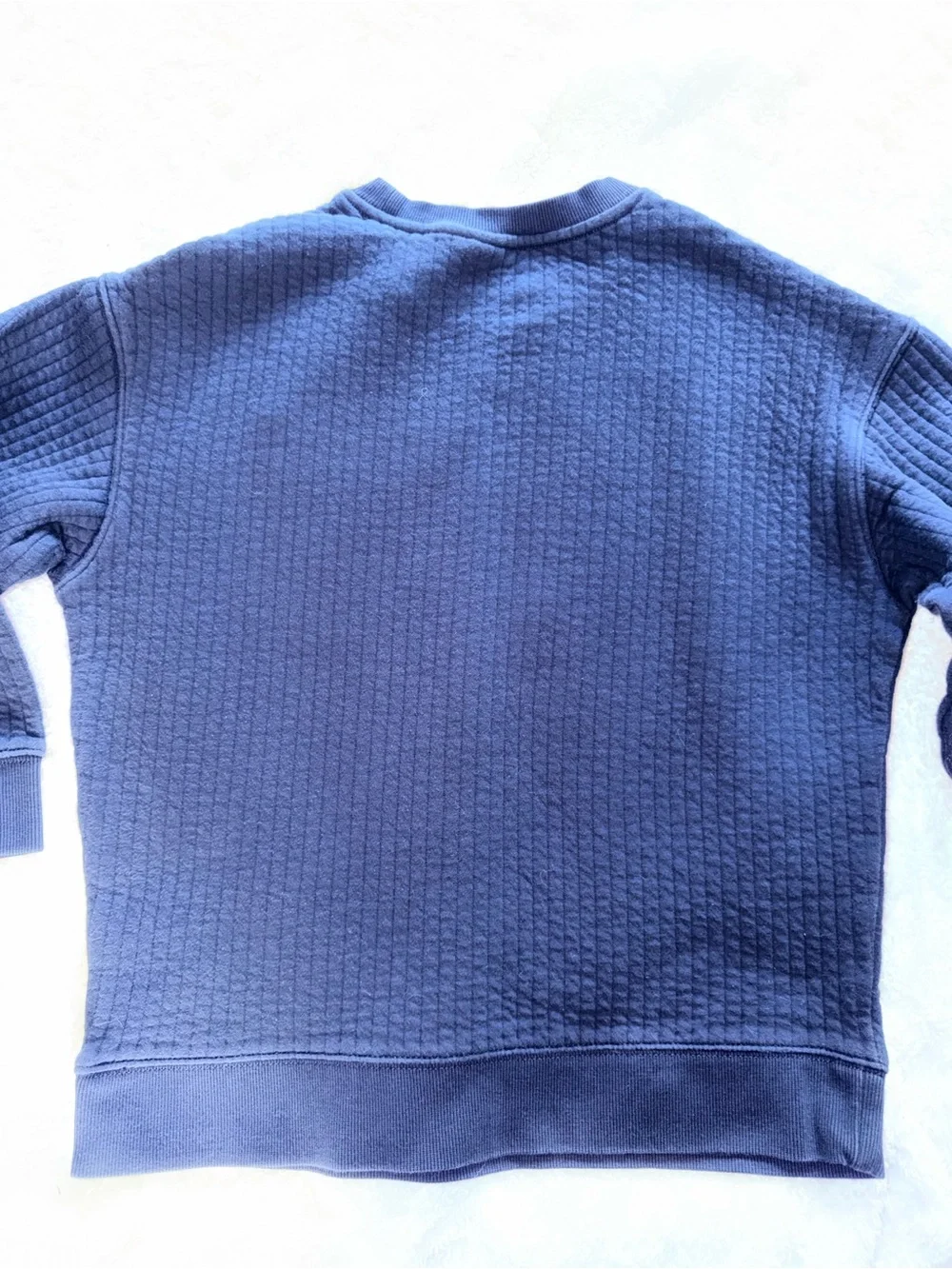 old Navy Boys Navy Quilted Crewneck Sweater